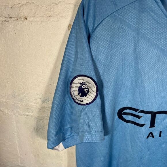 MANCHESTER CITY ENGLAND 2017/2018 HOME FOOTBALL SHIRT JERSEY - Picture 5 of 9